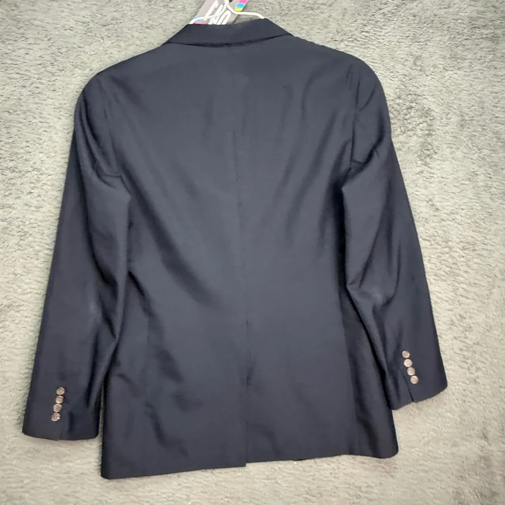Polo University Club Blazer Mens 40R Navy Blue Two Button Sport Coat Jacket